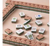 Generico Set Mahjong, set di tessere Mahjong a temi multipli con borsa for il trasporto, dadi