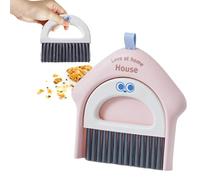 Generico Set Mini Scopa con - a Forma di casa con Design a a Scatto | Strumento di Pulizia Compatto per Pulire scrivanie e banconi di uffici, cucine, banchi da Lavoro Artigianali, dormitor