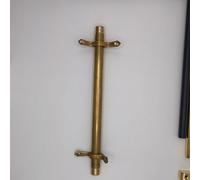 Generico Set Minimalista di aste per tappeti per Scale con terminali sferici e staffe, 12 Pezzi, 97 cm, Facile Installazione per tappeti di Larghezza Compresa tra 51 e 127 cm, Soluzione sicura ed Ele