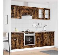 Generico Set mobili da Cucina Lyon 8 PCS Rovere Fumo 240 x 46 x 81.5 cm,Marrone,142.21kg,3388348