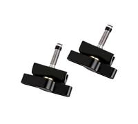 Generico Set Morsetto Cerniera, Compatibile con Brompton, Bici Pieghevoli | Lega di alluminio 7075, lavorazione CNC, nero argento, 2 C-clamps + 2 leve