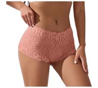 Generico Set Mutande Donna - Slip Bikini in Pizzo da Donna Vita Media con Sollevamento dei Glutei A Forma di Foglia Traspirante Taglie Forti