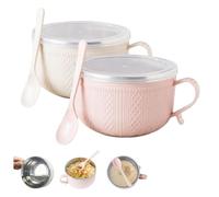 Generico Set of 3-25 Oz Mug Meals with Lid-Its, Large Soup Mugs with Lids for Coffee, Soups & Stews (2pcs-4)