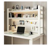 Generico Set Organizzatore Scaffale Da Scrivania Mensole Regolabili Multlivello Struttura Metallica Resistente For Casa Ufficio Dormitorio E Cucina(White Frame+White Board,(3-Tier) 37.4"*9.8"*36.6")