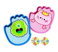 Generico Set Paddle Palla - Pala 21,5cm | Palla Aspirante - Gioco Presa Mano, Set Portatile 2 Pale 2 Palline con Ventose, ideale per asilo, gioco all'aperto, giardino o divertimento famiglia indoor.