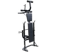 Generico Set Palestra Casa Panca Pesi Pieghevole Bilanciere Manubri,Bianco,114.7kg,270166