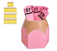 Generico Set per contare i Numeri a Matita con Supporto per riporre Gli Oggetti, manipolatori matematici da 1 a 35 per sequenziare, Abbinare, esercitarsi nel conteggio, Giochi in Classe (Pink)