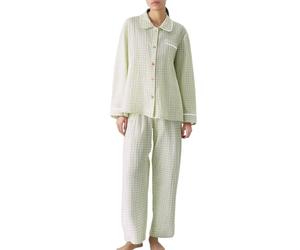 Generico Set Pigiama Donna,Set Pigiama Leggero A Maniche Lunghe da Donna in Misto Dolce con Colletto per Il Comfort Primaverile E Autunnale