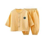 Generico Set Pigiama per Bambini Ragazzi e Ragazze,casa Abito da Notte Caldo Pantaloni Solidi Bambino Invernale Regalo in Cotone a Maniche Lunghe Bambine dai 2 ai 7 Anni