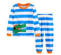 Generico Set Pigiama per Bambini Ragazzi e Ragazze Morbido Due Pezzi Stampa di Cartoni Animati Carino Rimani al Caldo in Autunno Inverno Cotone a Maniche Lunghe Adatto Il Gioco nel Tempo Libero