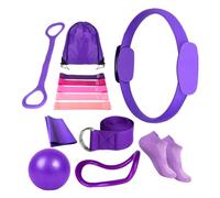 Generico Set Pilates - Pilates Circle And Accessories | Kit di Fitness Completo da 15 Pollici propathene - Resistenza a di Yoga Stand di stoccaggio 'Anello Yoga | per la flessibilità della Toni