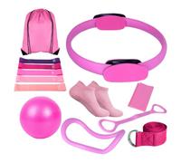 Generico Set Pilates - Pilates Circle And Accessories | Kit di Fitness Completo da 15 Pollici propathene - Resistenza a di Yoga Stand di stoccaggio 'Anello Yoga | per la flessibilità della Toni