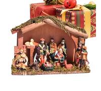 Generico Set Presepe Per Il Natale - Statuine Religiose Della Sacra Famiglia | Decorazioni Per Il Presepe Natalizio Da Tavolo - Per Tavolo Della Cucina Casa Comodino Scrivania Mensola