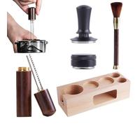 Generico Set Pressino per il Caffè - 5 Pezzi Strumento Universale Ergonomico e Antiscivolo,per Stazione di Pressatura Caffè,Adatto a Casa Cucina Studio Negozio Ufficio e