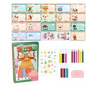 Generico Set Rainbow Squeeze Art - Set di Immagini da Grattare per Bambini, Śet di Pittura Creativa da 40 Pezzi con Carta Ďa Grattare E Cartoline | Arte Fai-đa-Te per Realizzarti | Libro