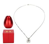 Generico Set Regalo di Gioielli con Collana, Decorazione per La Casa con Rose, Materiale in Lega di Alluminio, Adatto per Essere Indossato in Molte Occasioni, Contenitore per Gioielli da Proposta