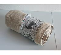 Generico Set Salviette Sugna Bagno Natalizio Tirolo Viso + Ospite 100% Cotone Idea Regalo Prodotto in Italia (Beige Arrotolato)