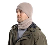 Generico Set Sciarpa Cappello Guanti Donna,Berretto Lavorato A Maglia Caldo in Cotone Invernale per Coppie Bavaglino Caldo Bavaglino per Uomo E Donna Set di Due Pezzi