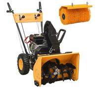 Generico Set Spazzaneve e Spalaneve 4 in 1 a Benzina 6,5 HP,Prato e Giardino,Attrezzatura motorizzata per Esterni,Spazzatrice elettrica-3102972