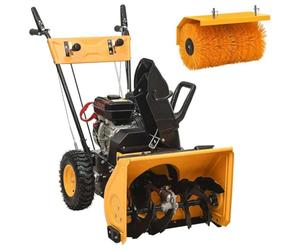 Generico Set Spazzaneve e Spalaneve 4 in 1 a Benzina 6,5 HP,Prato e Giardino,Attrezzatura motorizzata per Esterni,Spazzatrice elettrica-3102972