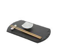 Generico Set sushi 4 pezzi con vassoio in ardesia