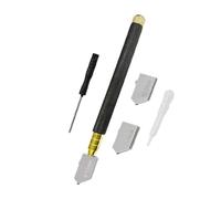 Generico Set tagliavetro con Manico Nero Portatile, Compatibile for Il Taglio di specchi e Piastrelle