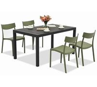 Generico SET TAVOLO ANTRACITE E 4 SEDIE VARI COLORI INTERNO/ESTERNO
