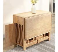 Generico Set Tavolo da Pranzo Pieghevole con Anta a ribalta e cassetto, Design salvaspazio, Include 4 sedie, Stile Farfalla Mobile per Una Facile conservazione, Ideale per Piccole Sale da Pranzo