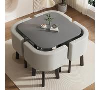 Generico Set Tavolo da Pranzo Rotondo con Sedie Semplice Piccolo Tavolo Rotondo Tavolo da Pranzo Cucina Set Moderno Tavolo Tavolo da Conferenza Moderno E Set da 4 Sedie,16,70cm*73cm