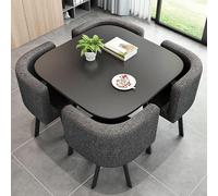 Generico Set Tavolo da Pranzo Rotondo con Sedie Semplice Piccolo Tavolo Rotondo Tavolo da Pranzo Cucina Set Moderno Tavolo Tavolo da Conferenza Moderno E Set da 4 Sedie,D,70cm*73cm