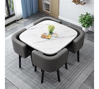 Generico Set Tavolo da Pranzo Rotondo con Sedie Semplice Piccolo Tavolo Rotondo Tavolo da Pranzo Cucina Set Moderno Tavolo Tavolo da Conferenza Moderno E Set da 4 Sedie,3,80cm*73cm