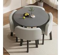 Generico Set Tavolo da Pranzo Rotondo con Sedie Semplice Piccolo Tavolo Rotondo Tavolo da Pranzo Cucina Set Moderno Tavolo Tavolo da Conferenza Moderno E Set da 4 Sedie,12,80cm*73cm