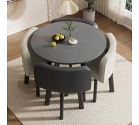Generico Set Tavolo da Pranzo Rotondo con Sedie Semplice Piccolo Tavolo Rotondo Tavolo da Pranzo Cucina Set Moderno Tavolo Tavolo da Conferenza Moderno E Set da 4 Sedie,24,80cm*73cm