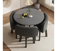 Generico Set Tavolo da Pranzo Rotondo con Sedie Semplice Piccolo Tavolo Rotondo Tavolo da Pranzo Cucina Set Moderno Tavolo Tavolo da Conferenza Moderno E Set da 4 Sedie,20,80cm*73cm