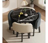 Generico Set Tavolo da Pranzo Rotondo con Sedie Semplice Piccolo Tavolo Rotondo Tavolo da Pranzo Cucina Set Moderno Tavolo Tavolo da Conferenza Moderno E Set da 4 Sedie,2,70cm*73cm