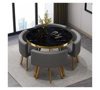 Generico Set tavolo e sedie moderno, Tavolo E 4 Sedie Set da 5 Pezzi Bar, Tavolo da Conferenza Rotondo, Elevata capacità portante, per caffè ufficio e soggiorno(#35)