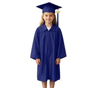 Generico Set Toga E Tocco Per Bambini Abito Da Laureato Set Per Bambini 2026 4-10 Anni Costume Da Laureato Con Stola Cappello E Nappina 2026 Abito Diplomino Foto Ricordo Outfit Toga Bambino