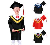 Generico Set Toga E Tocco Per Bambini Abito Da Laureato Set Per Bambini Costume Da Laureato Con Stola Cappello E Nappina 2026 Abito Diploma Asilo Scuola Materna Primaria Kit Completo Comodo
