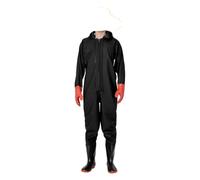 Generico Set trampoliere da pesca sul petto, pantaloni ispessiti | Completo unisex for la pesca all'aperto e le attività legate all'acqua(Black Full-Gloves,46)