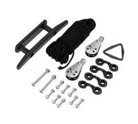 Generico Set Verricello per Ancora Kayak - PRO | di Corda in Paracord da 30 Piedi con Moschettoni E Occhielli di Ancoraggio Robusto Kit Carrello per Kayak Viti di Stabilità Gancio Bitta per B