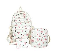 Generico Set Zaino Bambina 3 Pezzi, Zaino Ciliegia Stampato