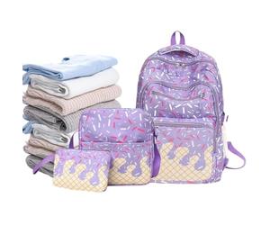 Generico Set Zaino Kawaii 3 Pezzi Borsa Libri a Scomparti Estetica