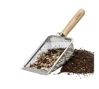 Genérico Setaccio per terra in acciaio con manico e foro da 2,8 mm, setaccio per concime da giardino, per detriti, pietre, fertilizzanti, compost, spiaggia, fattoria