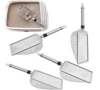 Generico setaccio per Terreno - Setaccio per Terreno Multifunzionale 4 Pezzi, Filtro per Sabbia Portatile | Filtro per a Rete Regolabile per screening di Giardino, lettiera per Gatti e vegetale