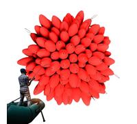 Generico Seven-Star Fishing Float - Oval Segmented Bobber Set, High-Visibility Glowing Float Balls, 100x Space Beans, Night Fishing Equipment | for Outdoor