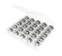 Generico Sewing Bobbins - 25 Pieces Universal Stainless Steel Home Supplies,Embroidery Thread Bobbins,for Crocheting Quilting Fabric Yarn Art Crafting Knitting Quilter Class Party Home Holiday