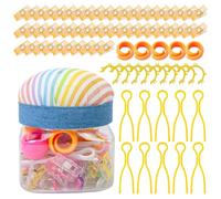 Generico Sewing Clips Set, Complete Kit with Spool Hugger And Pincushion Jar Organized Storage, Durable Clips with Strong Grip for Precise Sewing, Knitting Clip for Beginners, Adults, Seniors