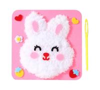 Generico Sewing Kit - Non-Woven Fabric And Wool, 8.27x8.27in Threading Toy Educational Design | Kids Embroidery Set, Hand-Eye Coordination And Creativity Toy for Birthdays, Easter, Christmas