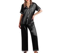 Generico Sexy Donna Hot per Sesso Forte Mutande Donna Sexy Pigiama da Pigiama Completo da Pantaloni Set Indumenti Notte in Camicia Notte Set E Abbigliamento Aperto Black XXL