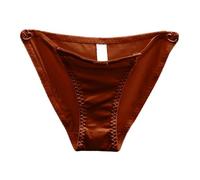 Generico Sexy per Donne Mutande Donna Invisibili String Tanga Sottili Perizoma Vita Alta con Ritaglio Bikini in Pizzo Bassa Mini Solid Color Mutandine Cotone Morbido Traspirante Intimo